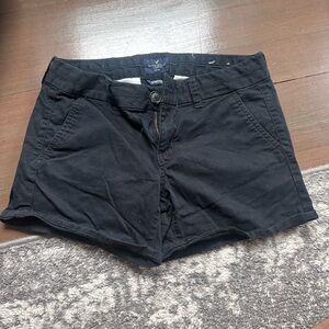 American Eagle Outfitters Black Midi Shorts